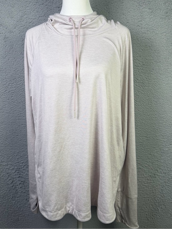 Athleta Tops - Athleta Uptempo Hoodie Sweatshirt Womens Large Light Pink Long Sleeve Pullover